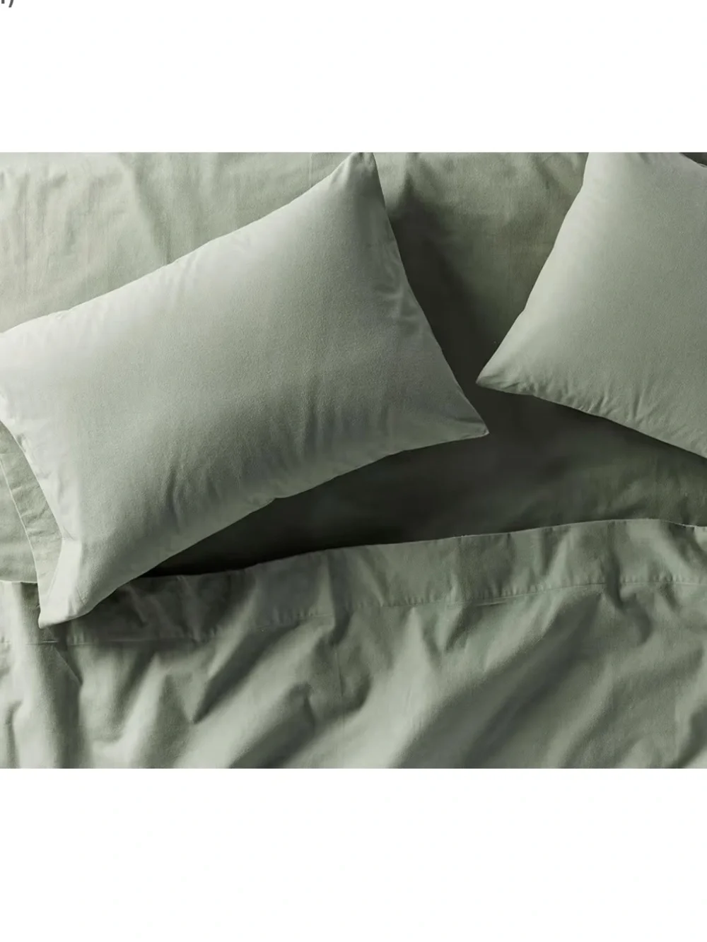 Coyuchi Cloud Brushed™ Organic Flannel Sheet Set in Cypress New Queen $308 new